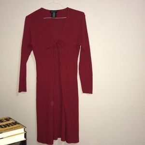 Red Shimmer Cardigan